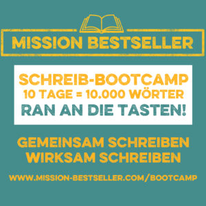 Werbung für das Buchmarketing-Bootcamp